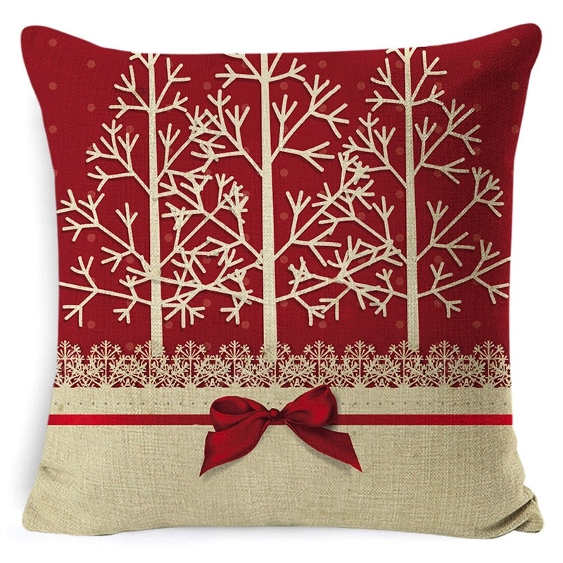 Vintage Letter and Deer Linen Cushion Covers|Home Decor Pillows