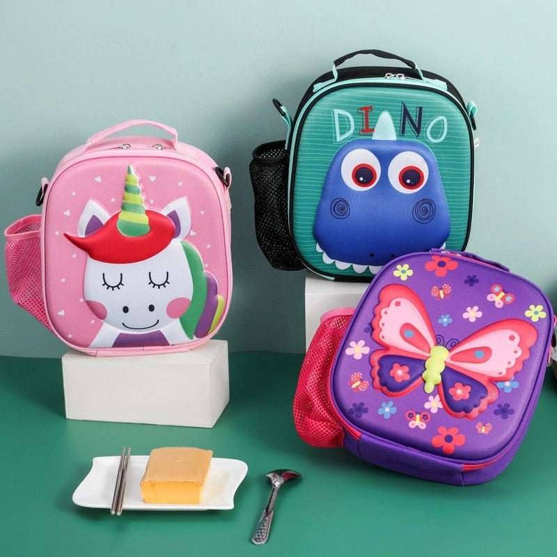 Cartoon Animal Kids Lunch Bag EVA Insulated Portable Student Lunch Box | Children's Lunch Bags