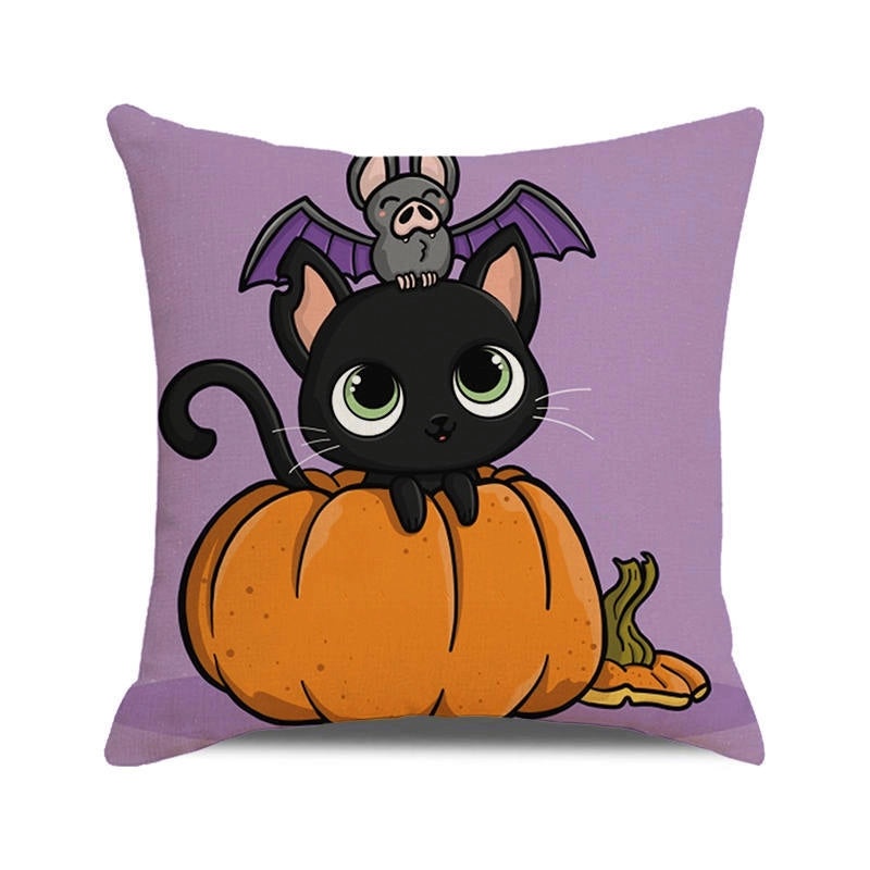 Halloween Cartoon Letter Dog Cat Plush Pillow Cushion for Couch Sofa|Home Decor