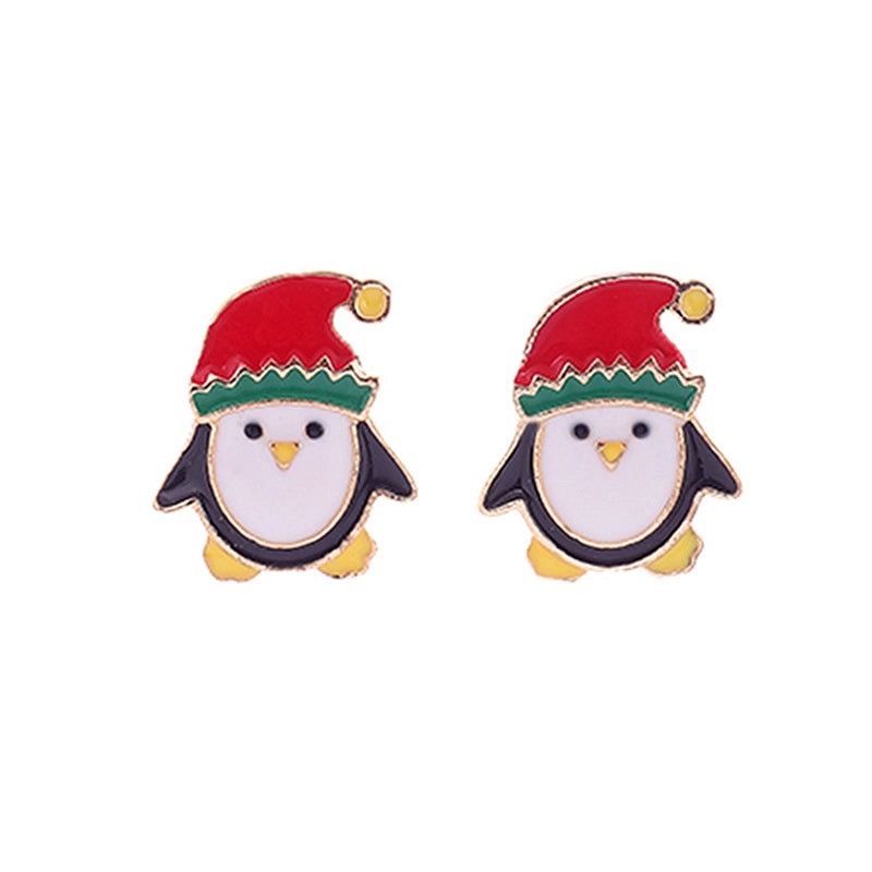 Christmas Cute Minimalist Alloy Christmas Tree Santa Claus Snowman Party Festival Decoration|Holiday Jewelry Accessories