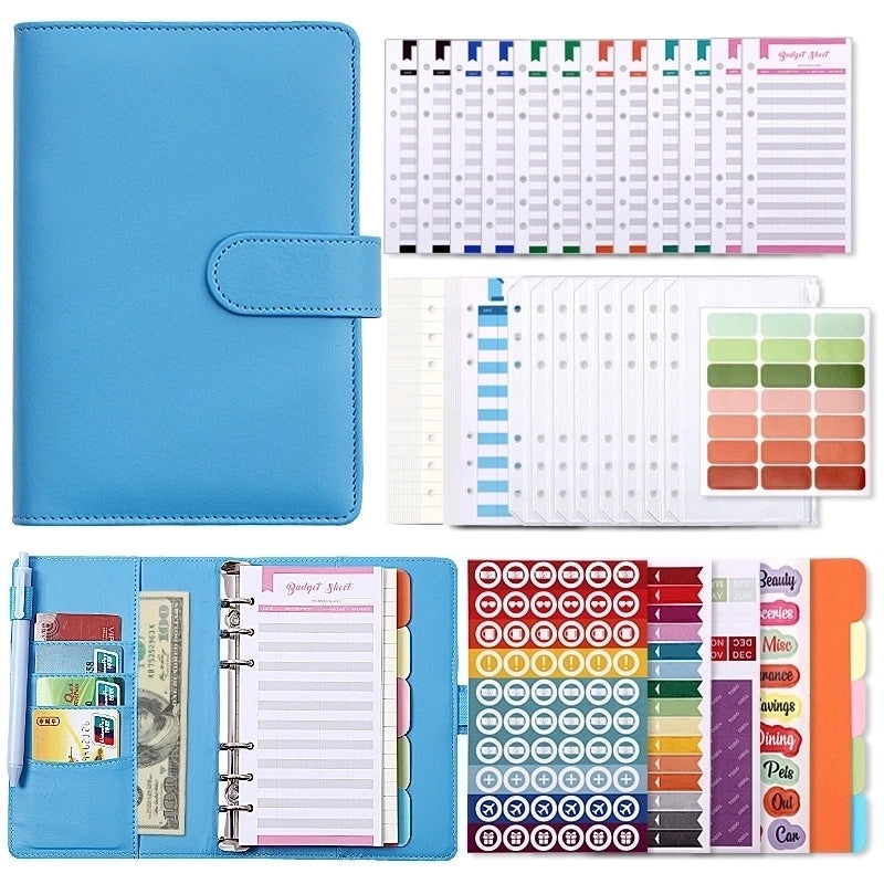 Creative Macaron A6 PU Refillable Loose-leaf Accounting Planner|Stationery & Office Supplies