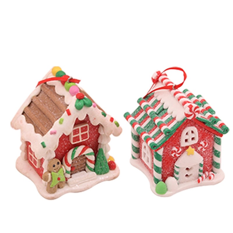 Christmas Soft Clay House Ornament Creative Desktop Decoration Small Holiday Gift Ideas|Home Decor & Seasonal Decorations