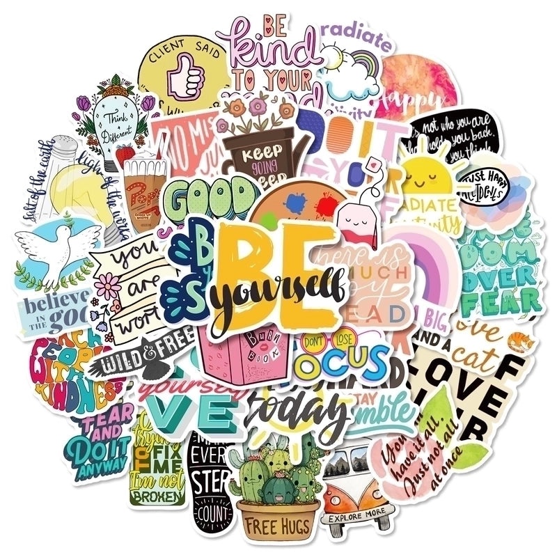 Inspirational English Quote Healing Text Stickers 300 Pieces for Scrapbooking & Journaling|Craft & Stationery