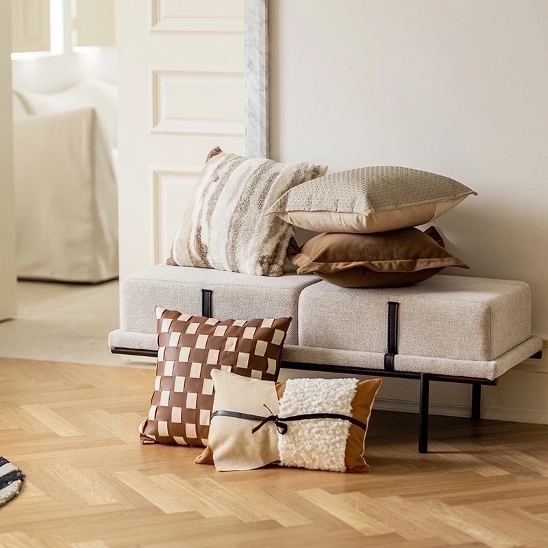 Color Block Cotton Pillow Covers Minimalist Design | Home Decor Bedding