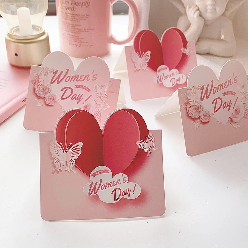 200 Valentine’s Day Heart-Shaped Paper Greeting Cards for Invitations | Party Supplies