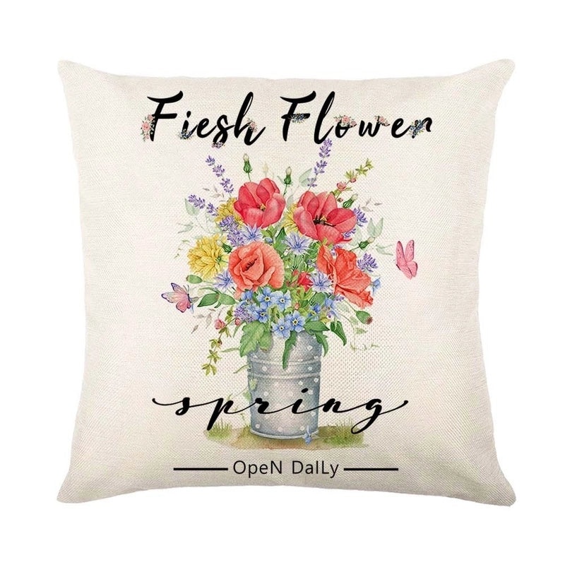 Summer Linen Pillow Covers in Minimalist Color Block Design|Home Decor Pillows