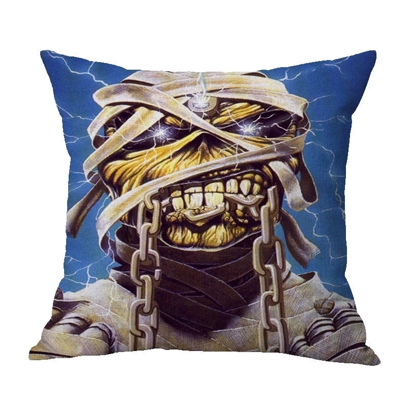 Halloween Punk Skull Linen Pillow Covers for Couch Sofa Decorative Throw Pillowcases|Home Decor & Pillows