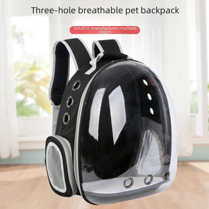 Transparent Cat Shoulder Bag Lightweight Breathable Portable Pet Backpack for Outgoing Travel|Pet Carriers and Travel Bags