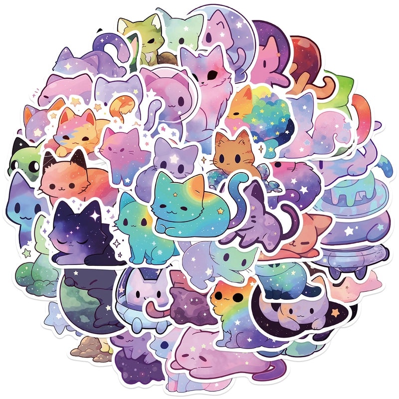 Cute Cat PVC Stickers Set for Learning and Decoration | Home & Living Accessories