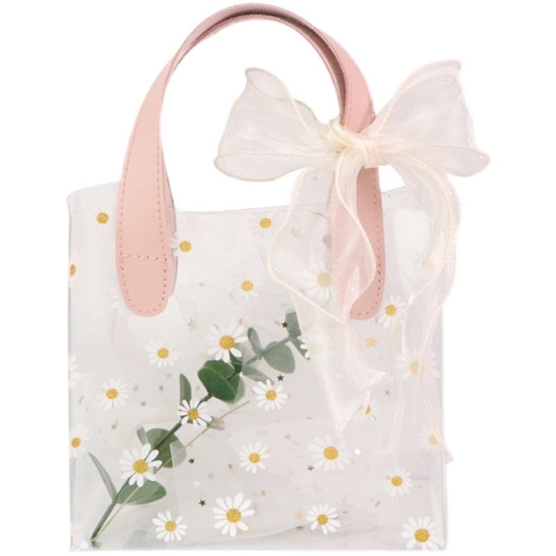 Transparent PVC Gift Bag Handbag High-End Birthday Present Box Elegant Accompanying Gift Bag | Gift Bags & Packaging