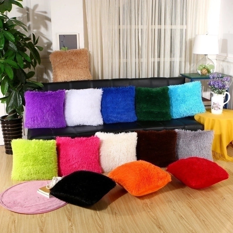 Solid Color Velvet Throw Pillow Covers Soft Plush Decorative Cushion Cases|Home Decor Pillows