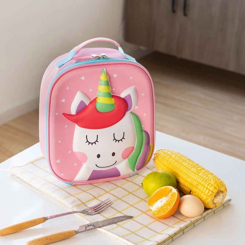 Cartoon Animal Kids Lunch Bag EVA Insulated Portable Student Lunch Box | Children's Lunch Bags