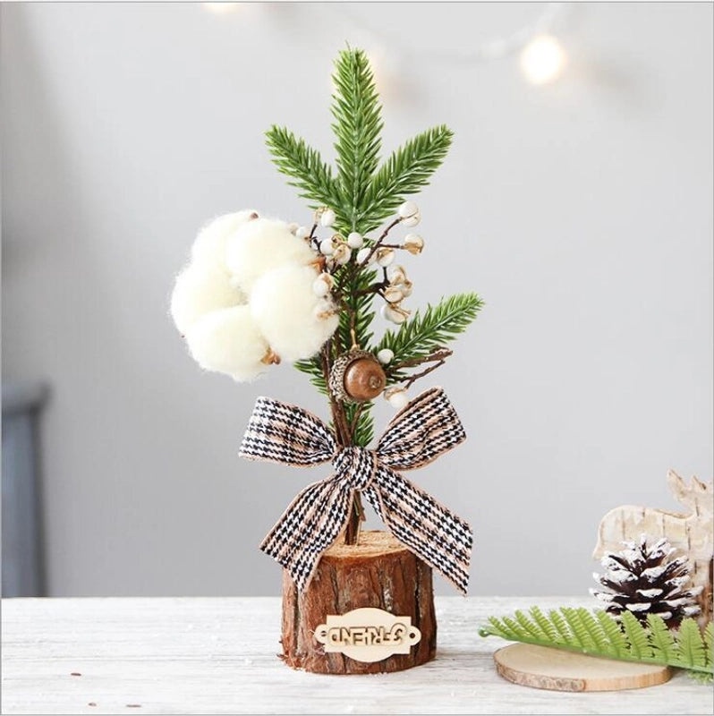 Festive Mini Potted Christmas Tree Desktop Decoration for Holiday Atmosphere|Home Decor