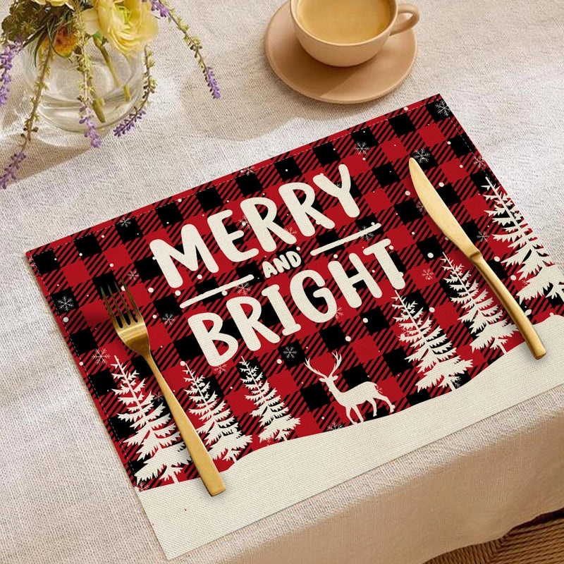 Minimalist Christmas Tree Placemat for Holiday Dining|Home Decor & Tableware