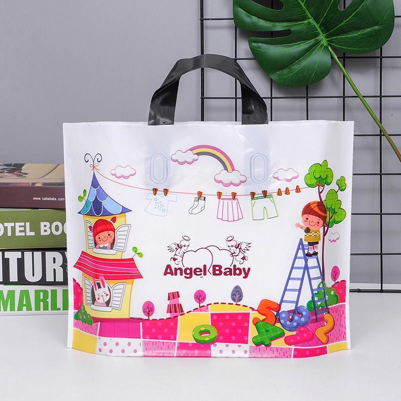 Printed PE Tote Bag for Children's Clothing|Kids Apparel Accessories