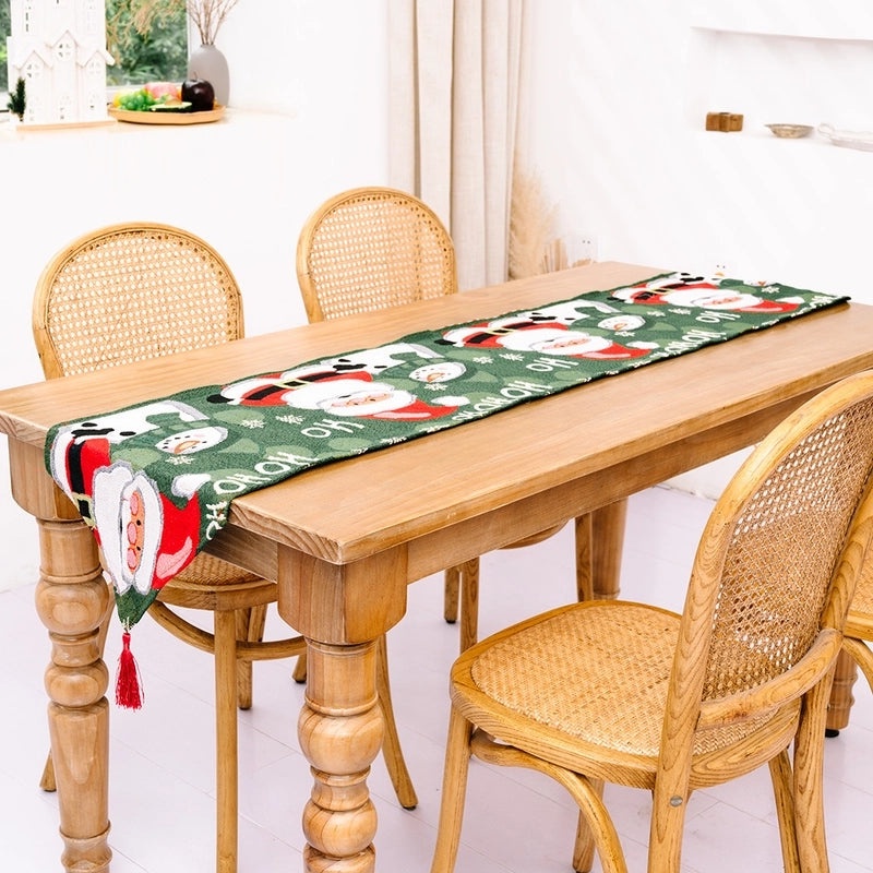 Festive Knitted Christmas Table Runner Cozy Holiday Table Decoration|Home Decor