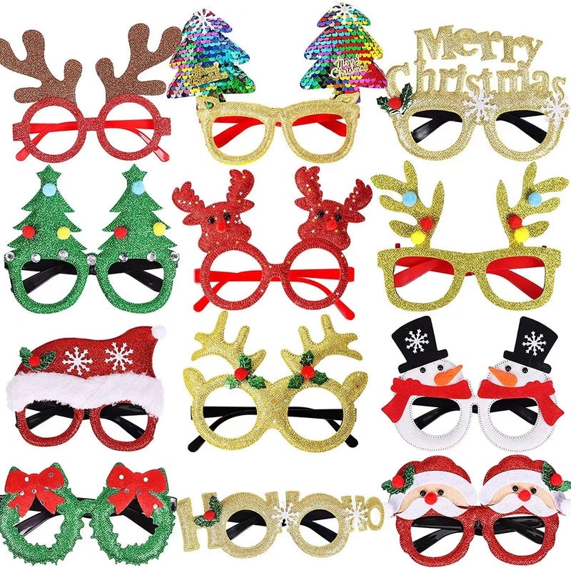 Festive Santa Claus Glasses Hairband for Christmas Halloween Valentine's Day Party|Accessories & Party Supplies