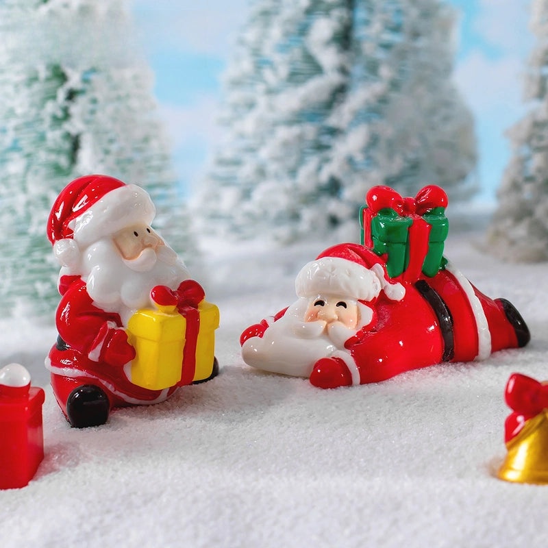 Creative Mini Santa Snowman Crystal Ball Ornaments for Desktop Decoration | Home Decor Accessories