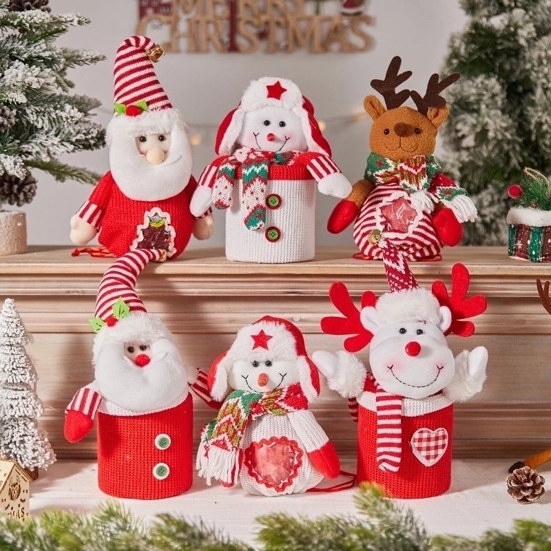 Christmas Cartoon Santa Snowman Gift Bags for Party Festival | Holiday Gift Bags