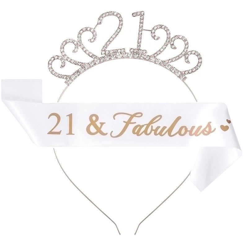 Stylish Alphabet Number Alloy Hair Band with Rhinestone Inlay 1 Set|Hair Accessories