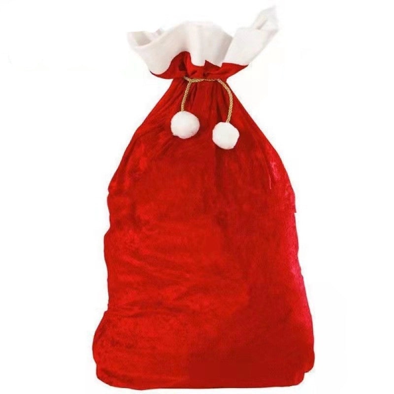 Festive Christmas Tree Santa Snowman Gold Velvet Gift Bags for Party Favors|Holiday Party Supplies