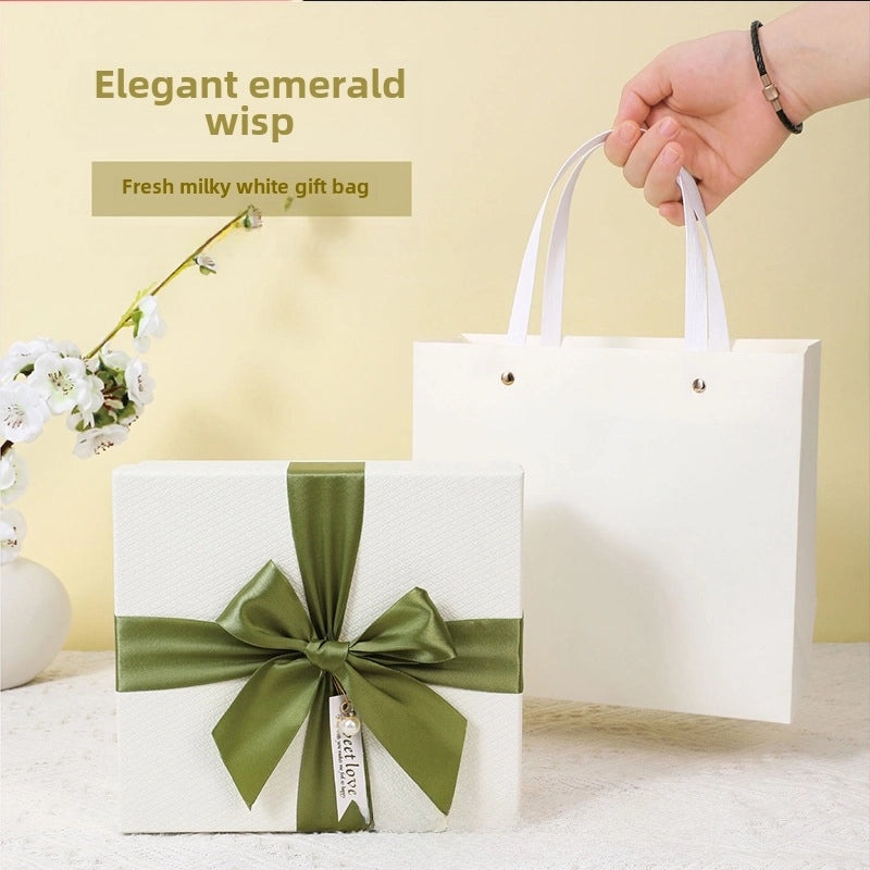 Red Kraft Paper Gift Bag Vintage Handbag Style Reusable Gift Packing Bag | Gift Packaging & Bags