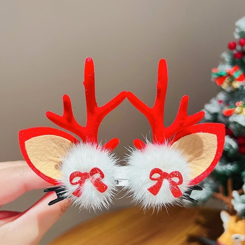 Festive Reindeer Antler Hair Clip for Daily Wear|Holiday Accessories