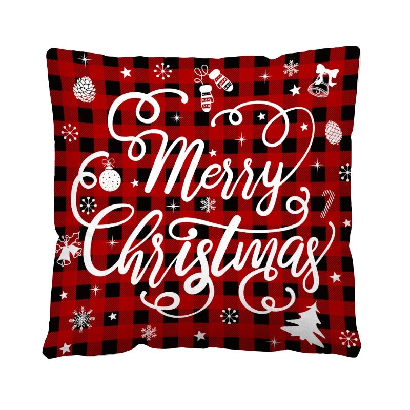 Christmas Plush Pillow Covers with Santa Claus & Christmas Tree Design | Home Decor & Sofa Accessories