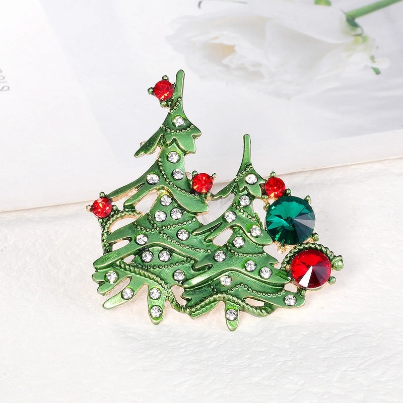 Festive Christmas Tree Rhinestone Alloy Party Accessories|Holiday Jewelry & Accessories
