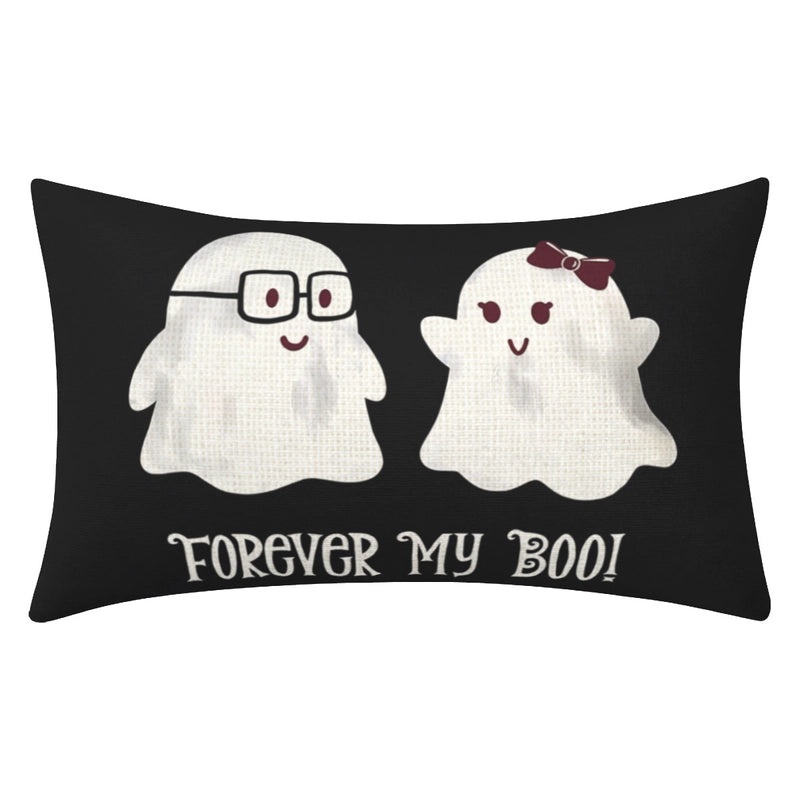 Halloween Ghost Letter Print Pillow Cover Cute Funny Polyester Case | Home Decor Pillow Covers