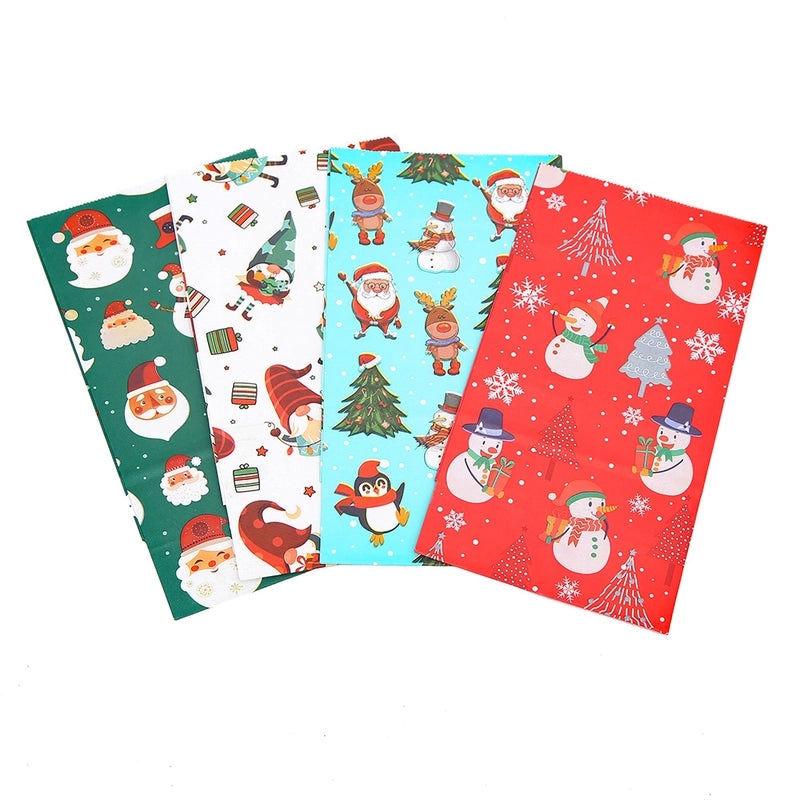 Festive Santa Claus Christmas Party Favor Bags with Cute Design|Holiday Party Supplies