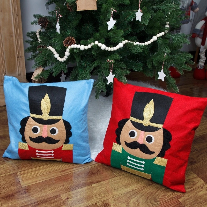 Cute Christmas Soldier Felt Ornament for Couch & Sofa | Holiday Home Decor