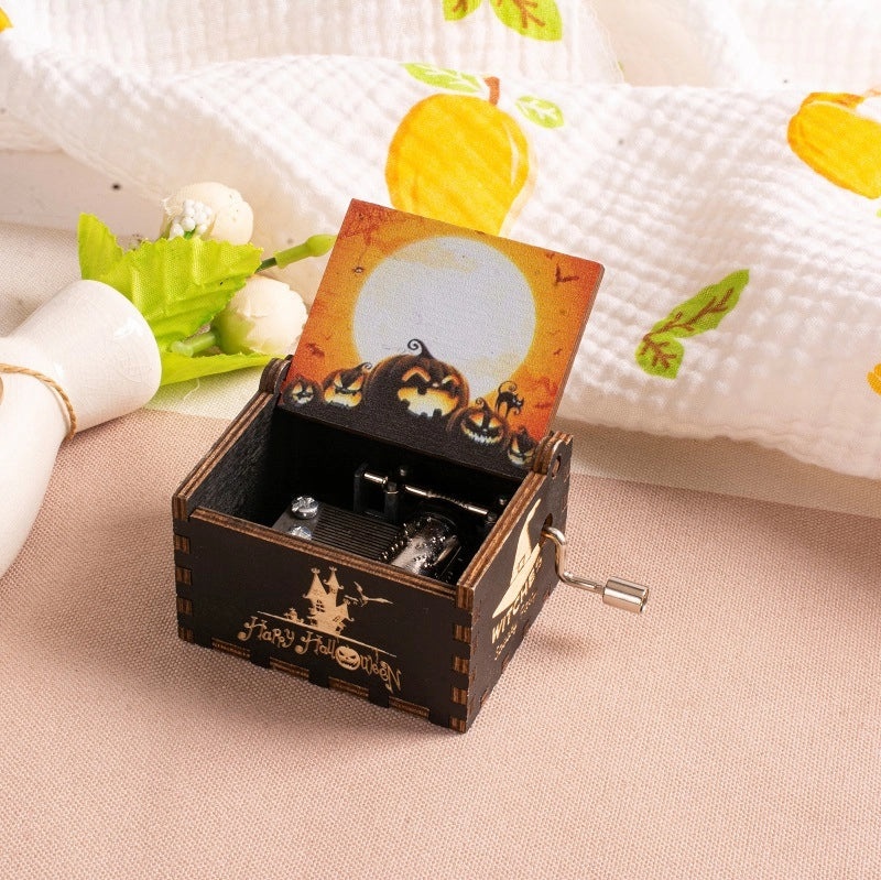 Vintage Halloween Pumpkin and Letter Cat Wooden Decoration|Home Decor