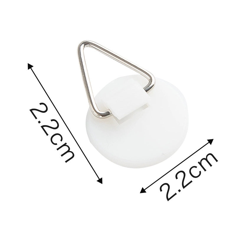 Multi-use Plastic Hook Plate Transparent Wall Mount Hook Square & Round Back Adhesive Hook|Home Organization Accessories