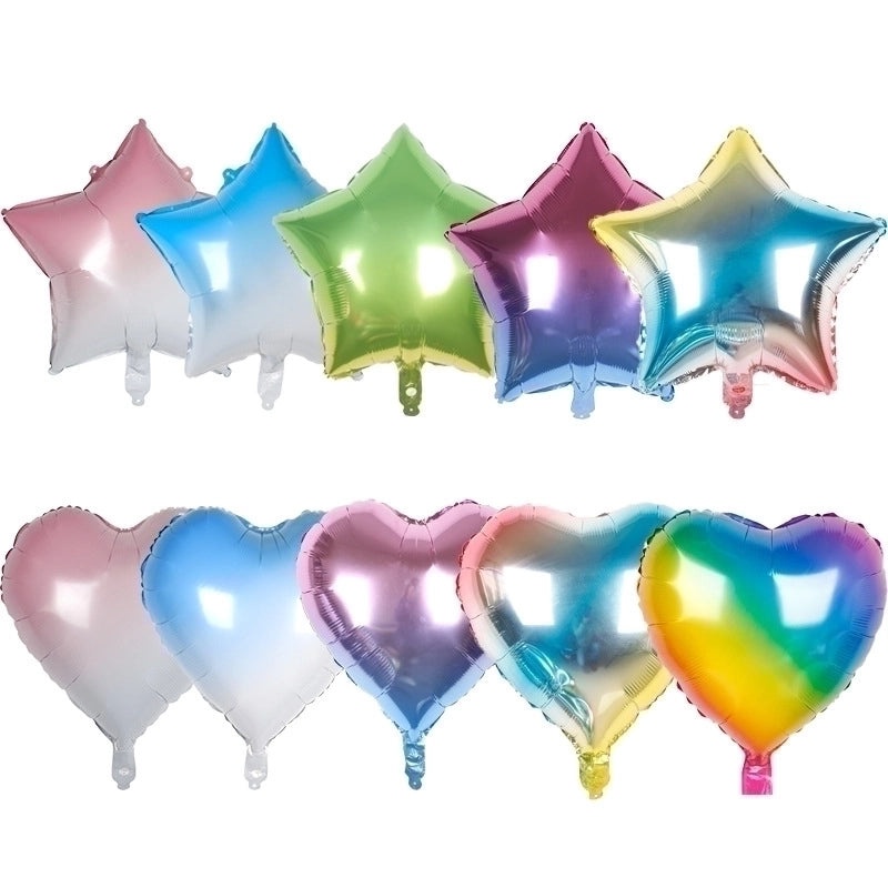Birthday Star and Heart Shaped Aluminum Foil Balloons for Party Decorations|Party Supplies Balloons