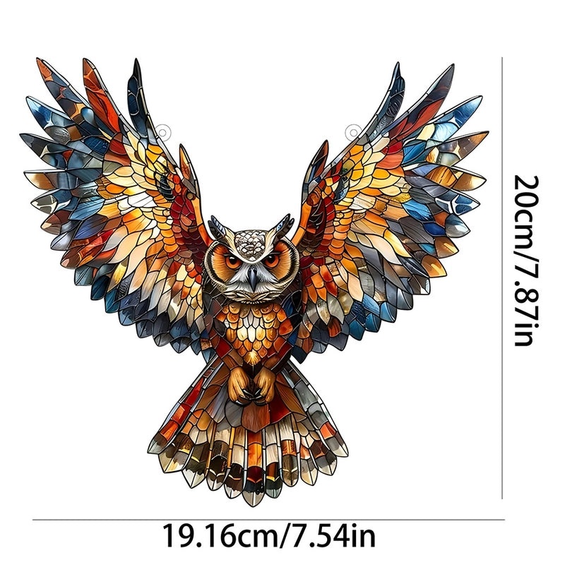 Modern Acrylic Bat Window Hanging Decoration Stained Glass Style Multifunctional Halloween Ornament|Home Decor