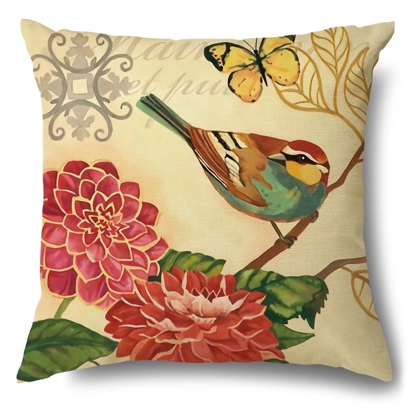 Trendy Animal and Floral Linen Pillow Covers|Home Decor Pillows