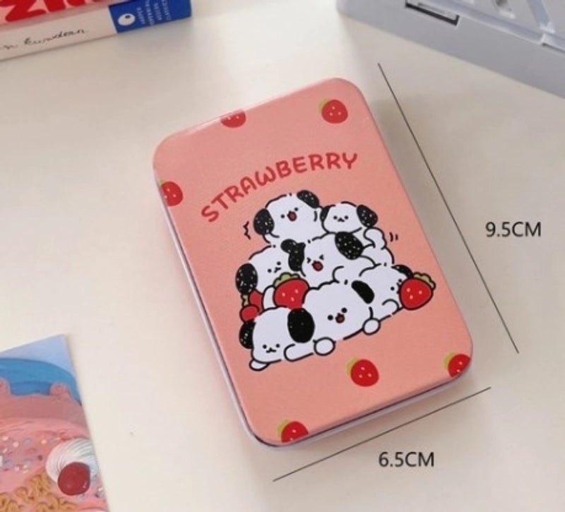 Jelly Dog Iron Storage Box for Girls Candy Box Desktop Jewelry Organizer Sticker Holder|Home Storage & Organization