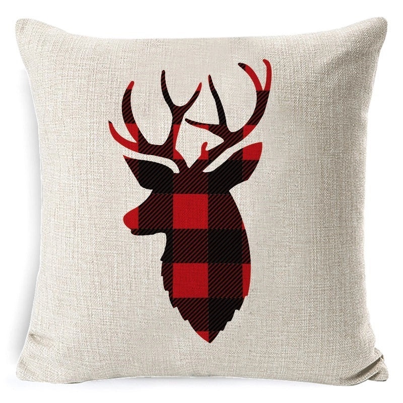 Vintage Alphabet Deer Polyester Cushion Covers|Home Decor Pillows