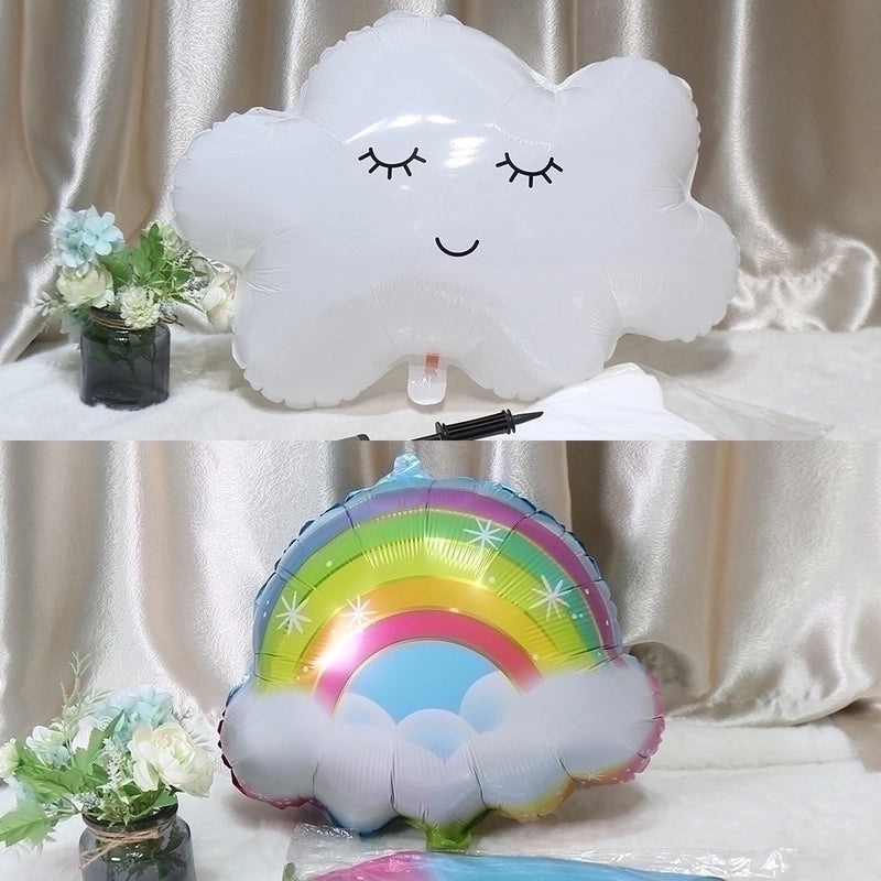 50-Piece Cloud-Shaped Aluminum Foil Balloons Set for Party Decorations|Party Supplies