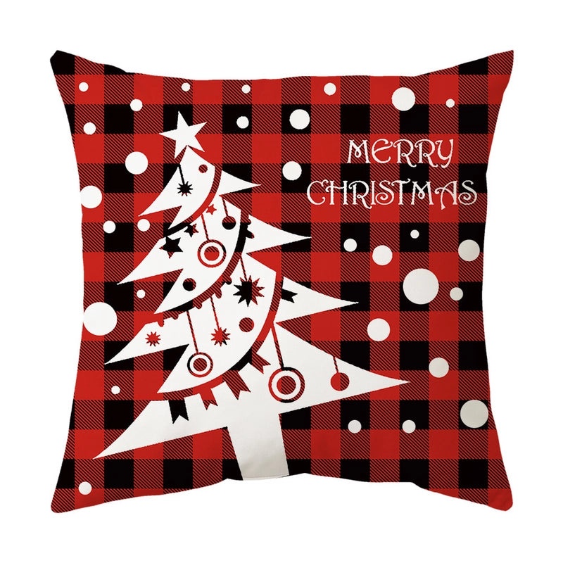 Christmas Tree Santa Elk Holiday Polyester Pillow Covers|Home Decor Pillows