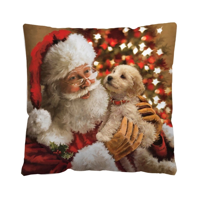 Festive Christmas Plush Santa & Snowman Pillow Covers | Holiday Home Decor & Sofa Accessories