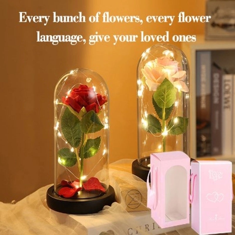 Sweet Pastoral Rose Plastic Indoor Decoration for Christmas and Valentine's Day | Home Decor