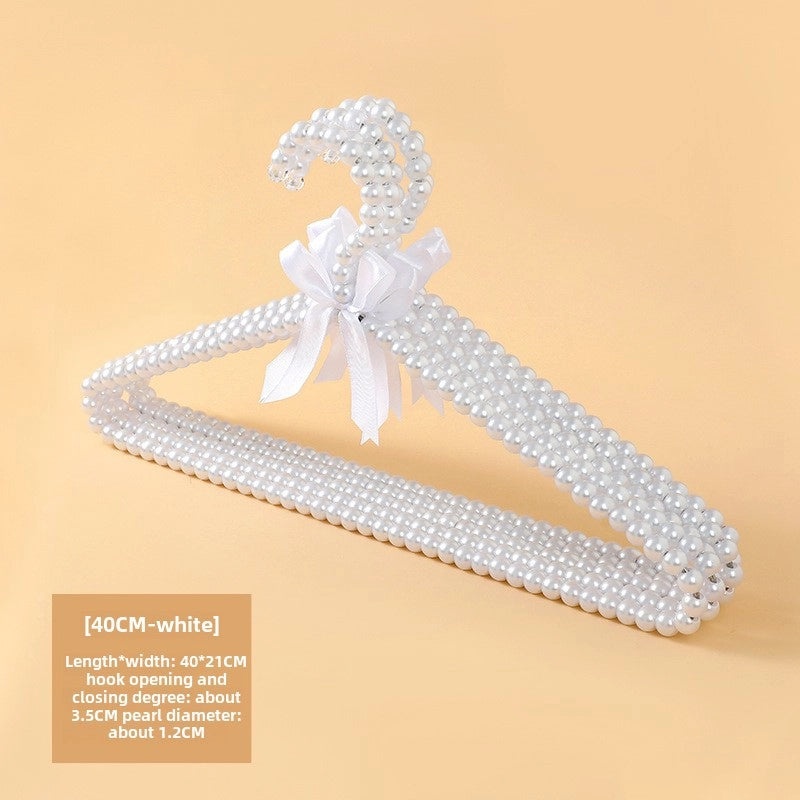 European Pearl Bowknot Children's Clothes Hanger with Pearl Pants Clips|Home & Living > Storage & Organization > Clothes Hangers
