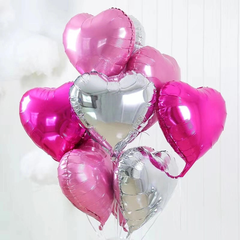Minimalist Heart Shape Aluminum Foil Balloons for Party Festival Decoration|Party Decorations