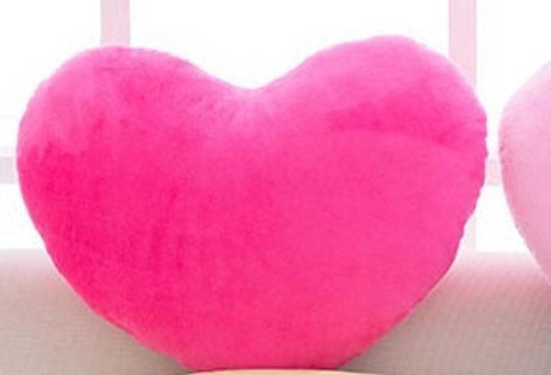 Heart Shaped Solid Color Plush Throw Pillow Soft PP Cotton Filling|Home Decor Cushions