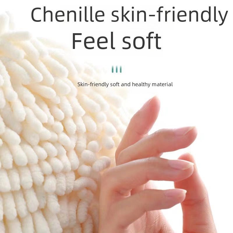 Quick-Dry Chenille Hand Towel Thickened Absorbent Kitchen Bathroom Hanging Cloth | Home & Kitchen Textiles