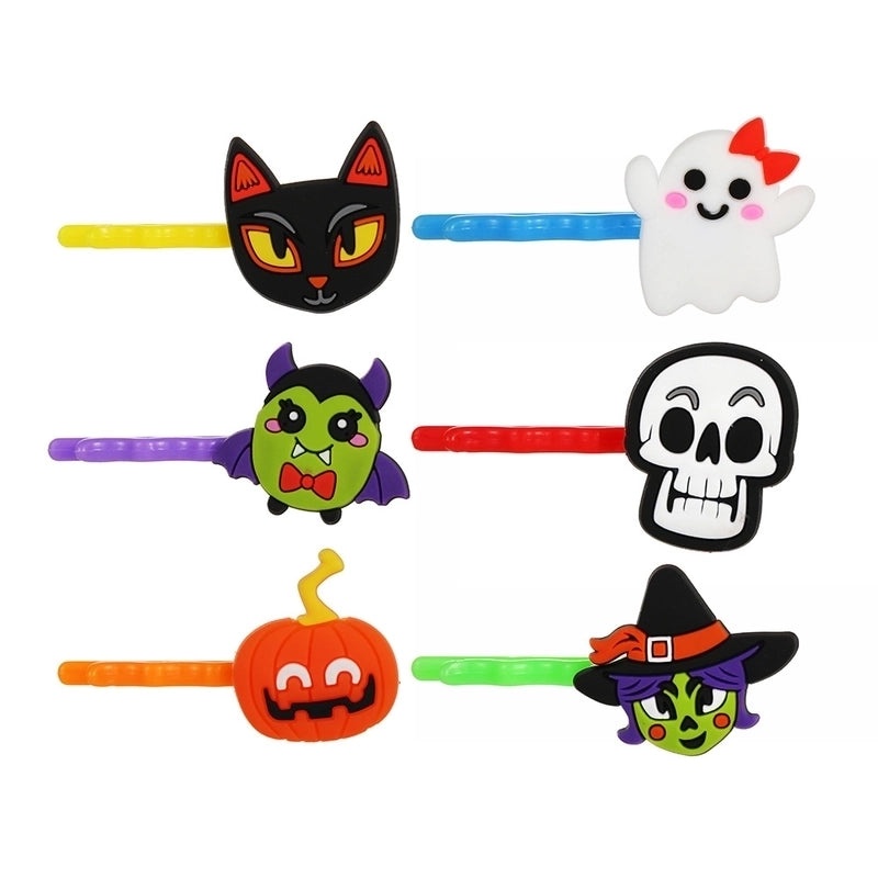 Kids Halloween Cartoon PVC Epoxy Hair Clips|Kids Hair Accessories