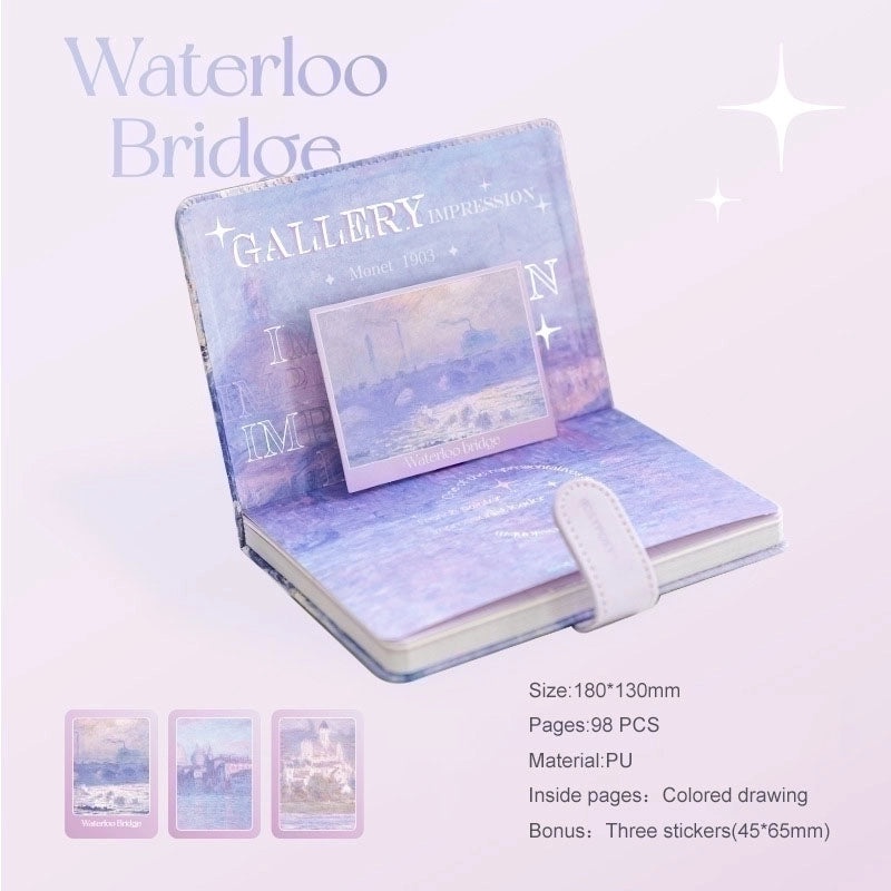 Sweet Pu Leather Landscape Notebook for School Learning | Stationery & Notebooks