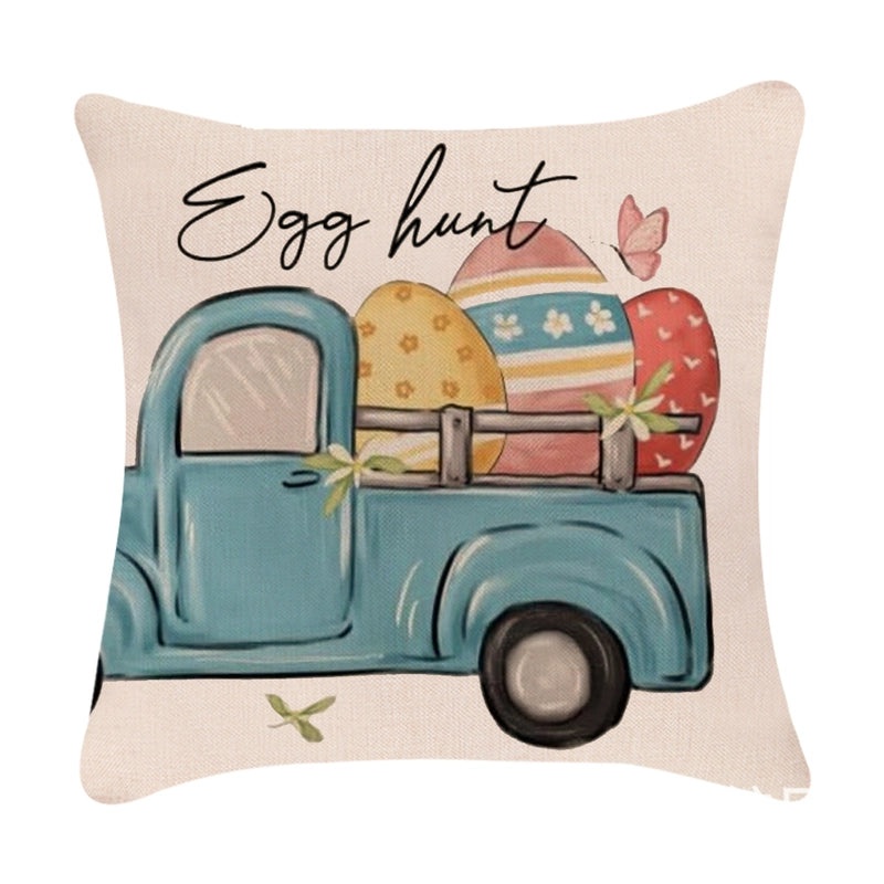 Minimalist Easter Rabbit Linen Pillow Covers for Couch and Sofa Decor | Home Decor Accessories